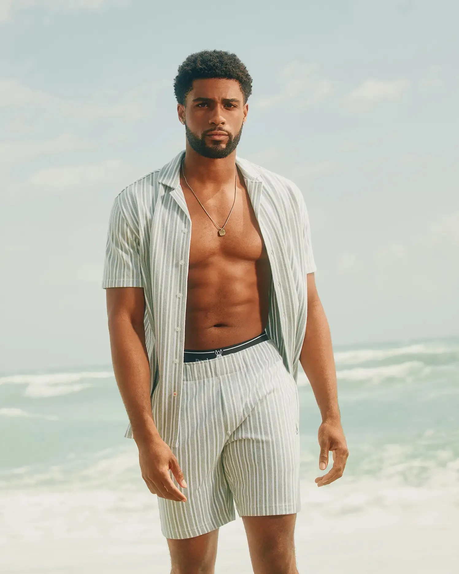 MENS ROBERT KNIT STRIPE SHORT - MB0900007 sold by Psycho Bunny