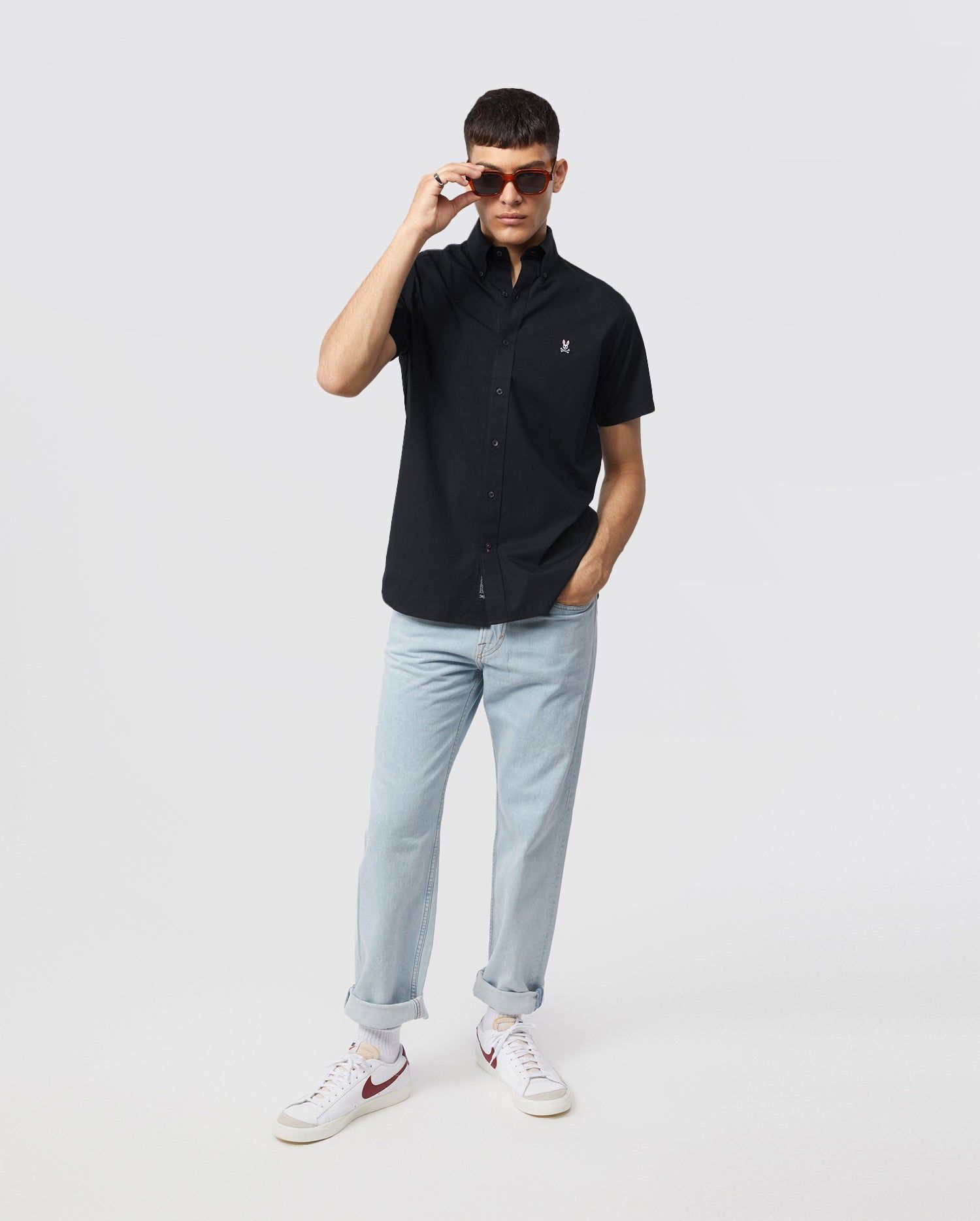 MENS POPLIN SHORT SLEEVE SHIRT - B6Q911S1PC sold by Psycho Bunny product image thumbnail 5