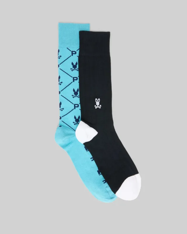MENS 2 PACK DRESS SOCK - MO2200005 sold by Psycho Bunny