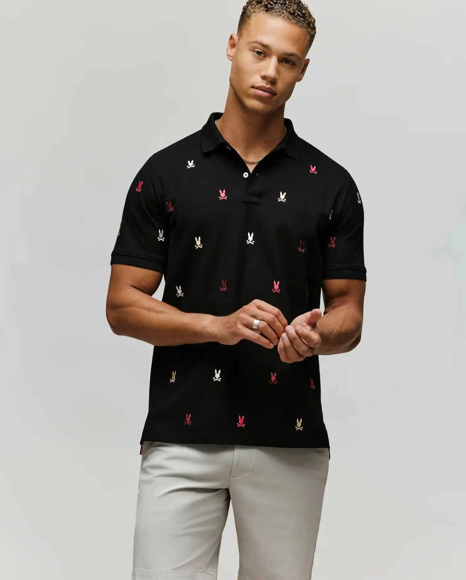 MENS HOLLAND ALL OVER BUNNY PIQUE POLO - B6K618F200 sold by Psycho Bunny product image thumbnail 3