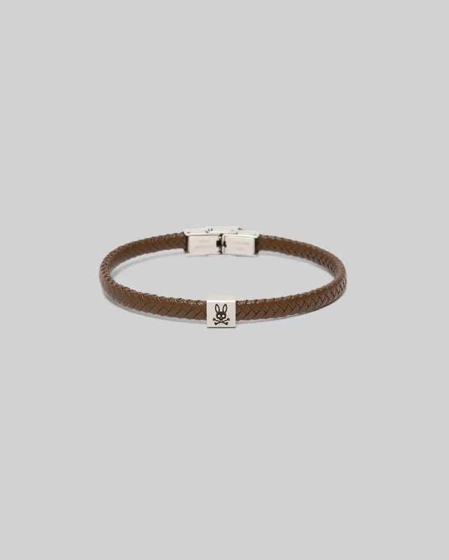 MENS LEATHER BRAIDED BRACELET - MO1700020 sold by Psycho Bunny