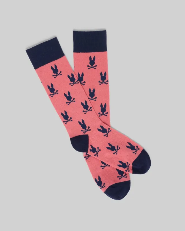 MENS ALL OVER BUNNY DRESS SOCK - MO2200022 sold by Psycho Bunny