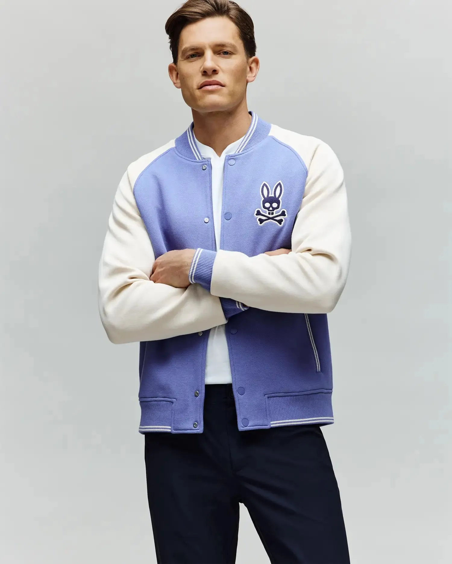 MENS RYDER KNIT VARSITY BOMBER - MO1100034 sold by Psycho Bunny product image thumbnail 5