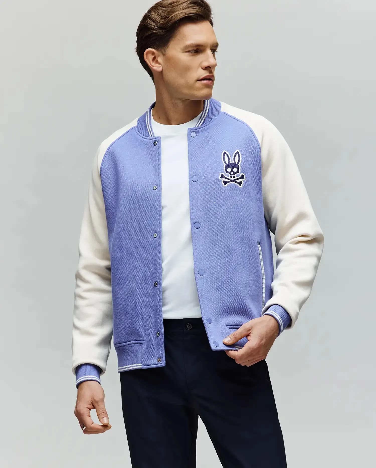 MENS RYDER KNIT VARSITY BOMBER - MO1100034 sold by Psycho Bunny product image thumbnail 2