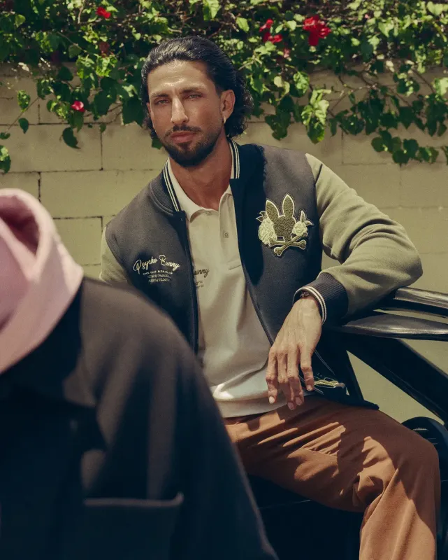 MENS AUG﻿USTE KNIT VARSITY BOMBER - MO1100050 sold by Psycho Bunny