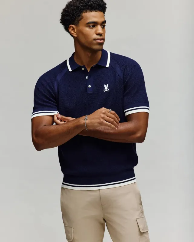 MENS LAZARE KNIT POLO - MT0100165 sold by Psycho Bunny
