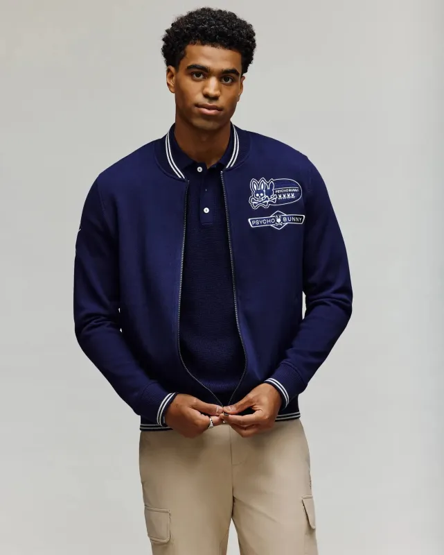 MENS DESMOND PIQUE KNIT BOMBER - MO1100018 sold by Psycho Bunny