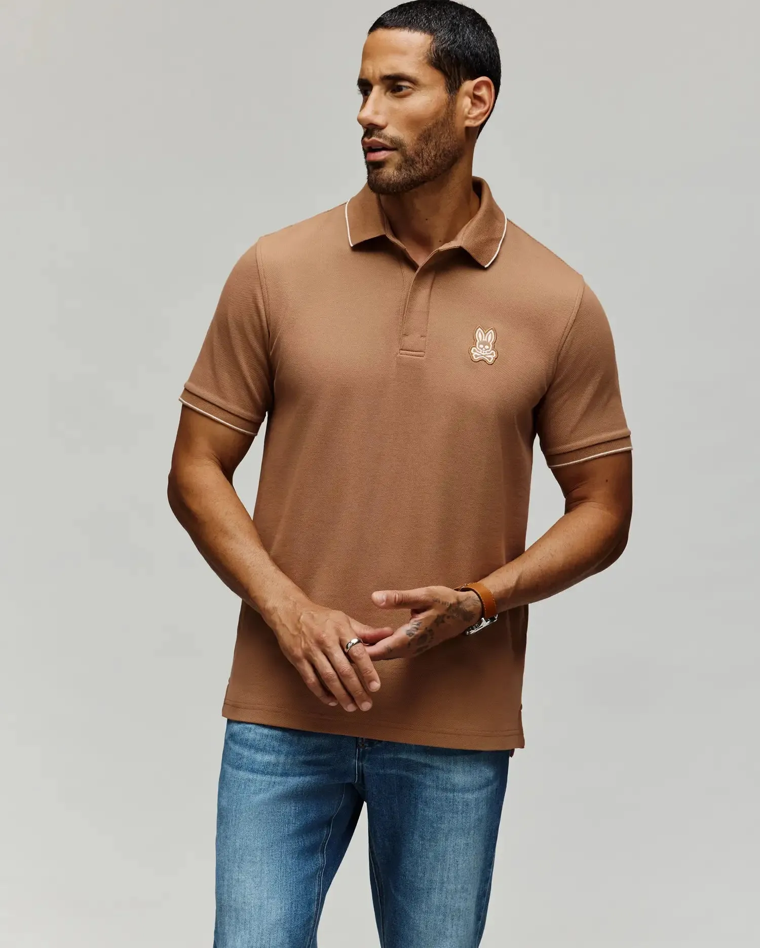 MENS MARLON PIQUE POLO SHIRT - MT0100036 sold by Psycho Bunny product image thumbnail 3