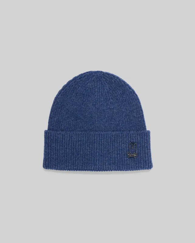 MENS CURT METAL BUNNY BEANIE - MO2500004 sold by Psycho Bunny