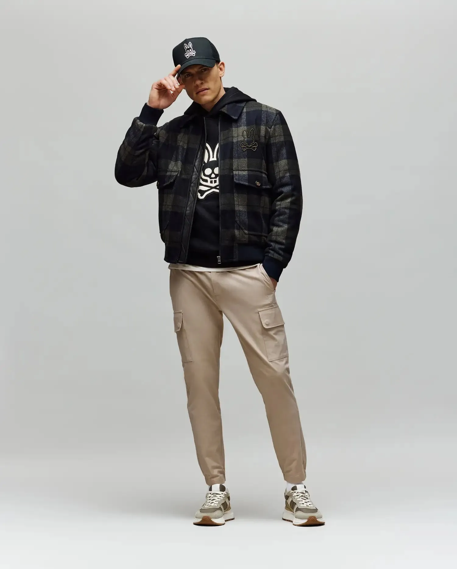 MENS GAVIN PLAID BOMBER JACKET - MO1100014 sold by Psycho Bunny product image thumbnail 5