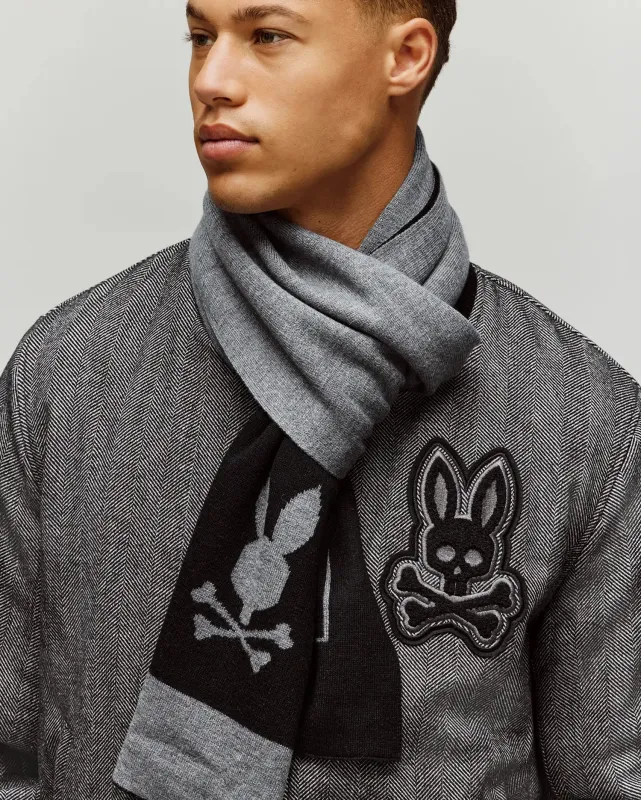 MENS DARIAN SQUARE LOGO SCARF - MO2500015 sold by Psycho Bunny