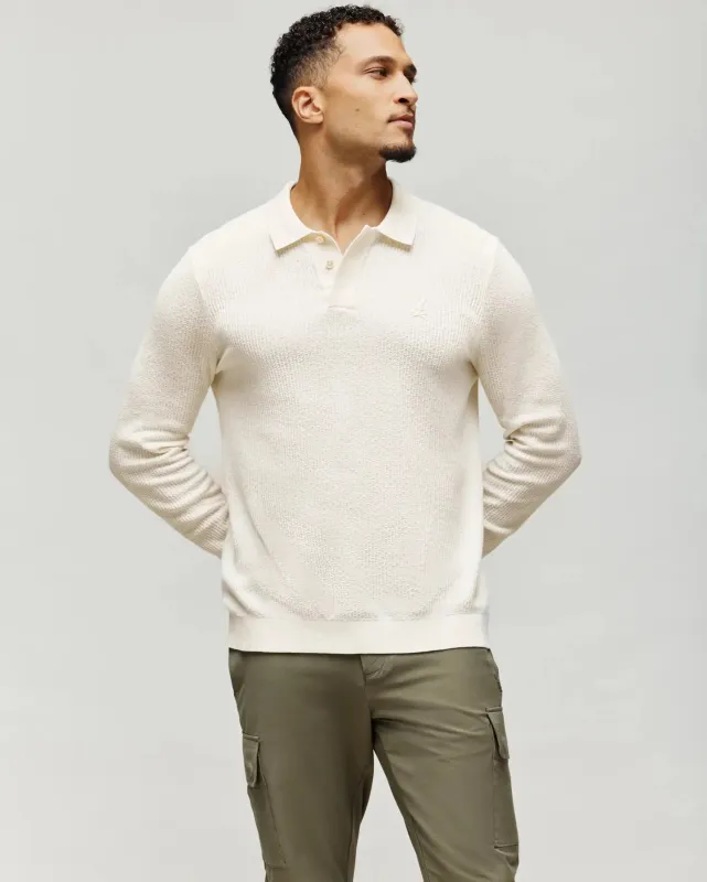 MENS ROMAN LONG SLEEVE KNIT POLO - MT0100153 sold by Psycho Bunny