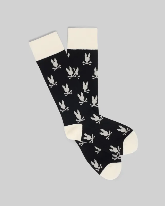 MENS ALL OVER BUNNY DRESS SOCK - MO2200022 sold by Psycho Bunny