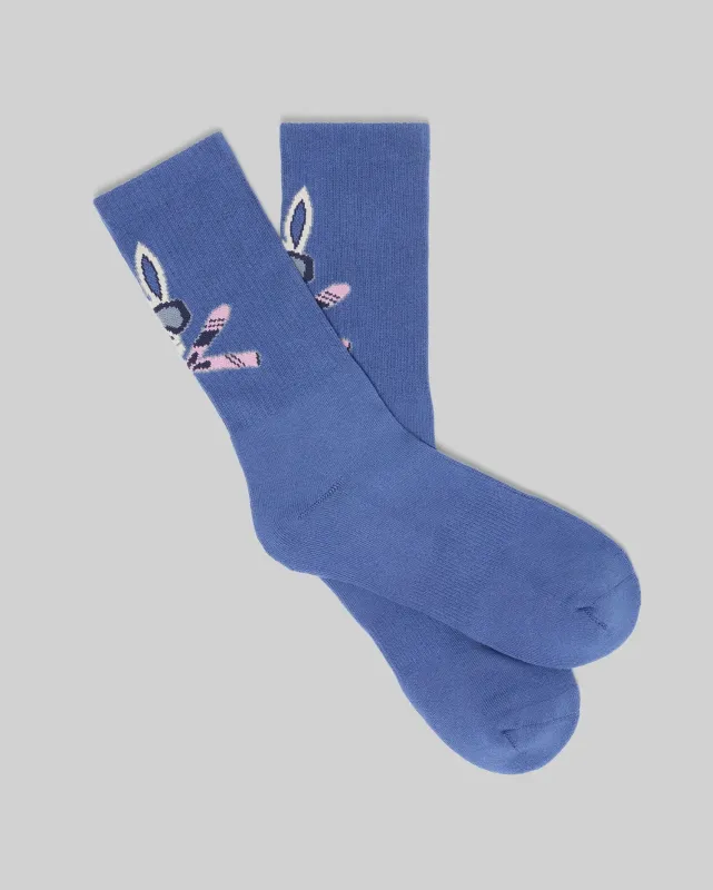 MENS INDIGO ICON BUNNY SPORT SOCK - MO2200015 sold by Psycho Bunny