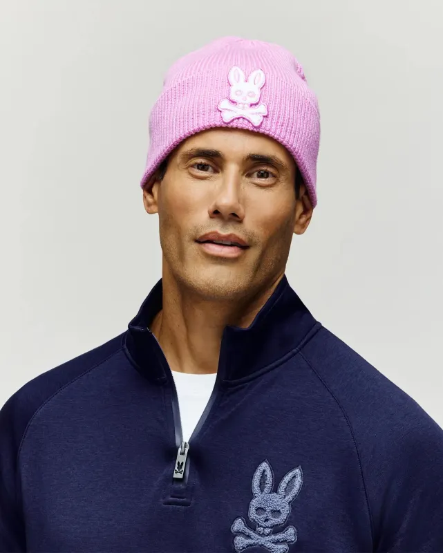 MENS CHENILLE PATCH BEANIE - MO2500024 sold by Psycho Bunny