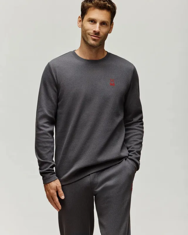 MENS NOE WAFFLE LOUNGE LONG SLEEVE TEE - MO1400026 sold by Psycho Bunny