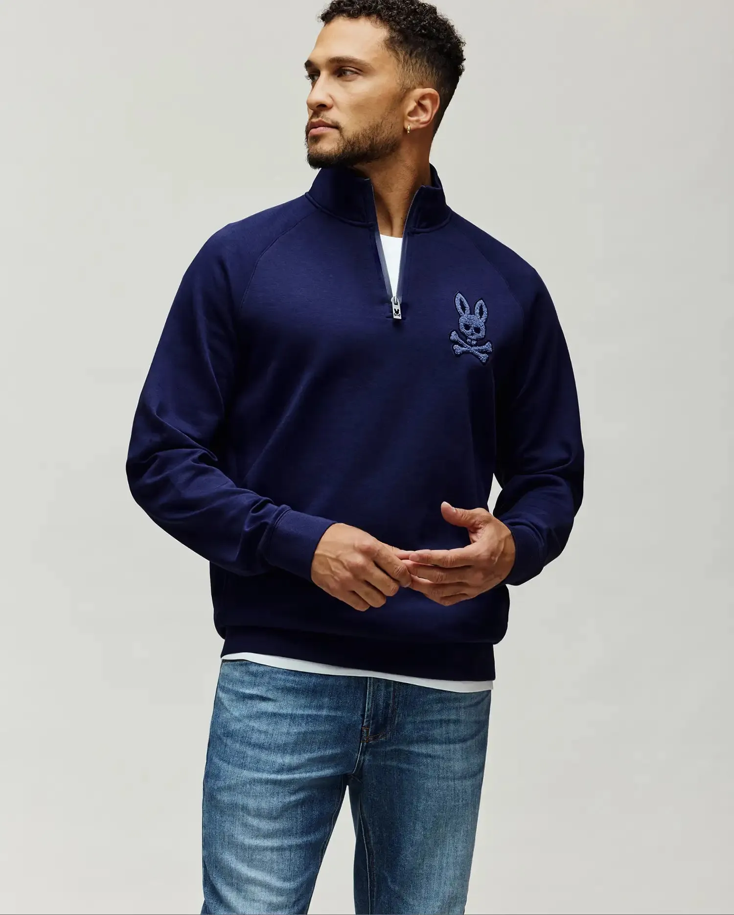 MENS TATE 1/4 ZIP CHENILLE PULLOVER - MT0500148 sold by Psycho Bunny product image thumbnail 3