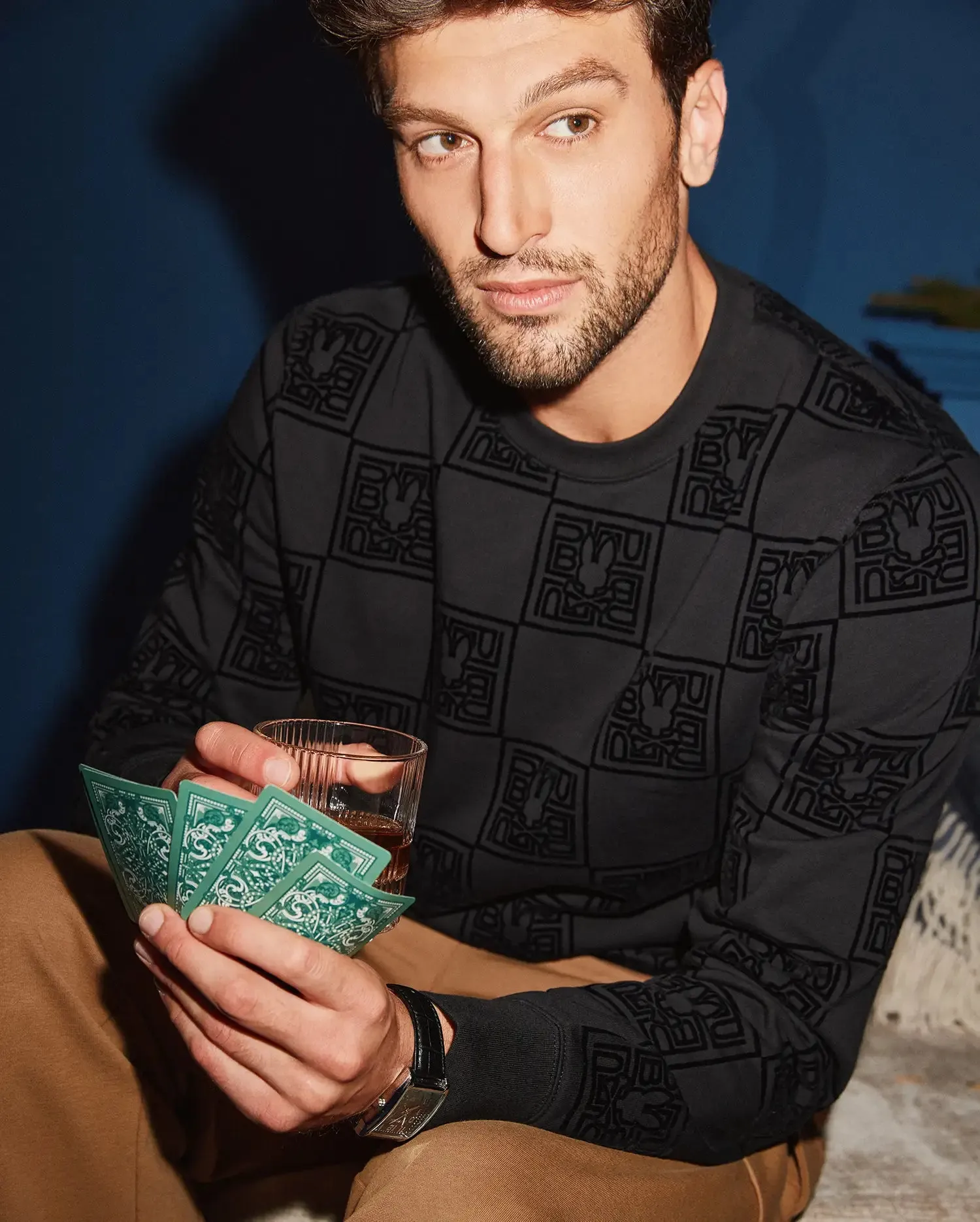 MENS GIO ALL OVER FLOCK CREW - MT0500192 sold by Psycho Bunny