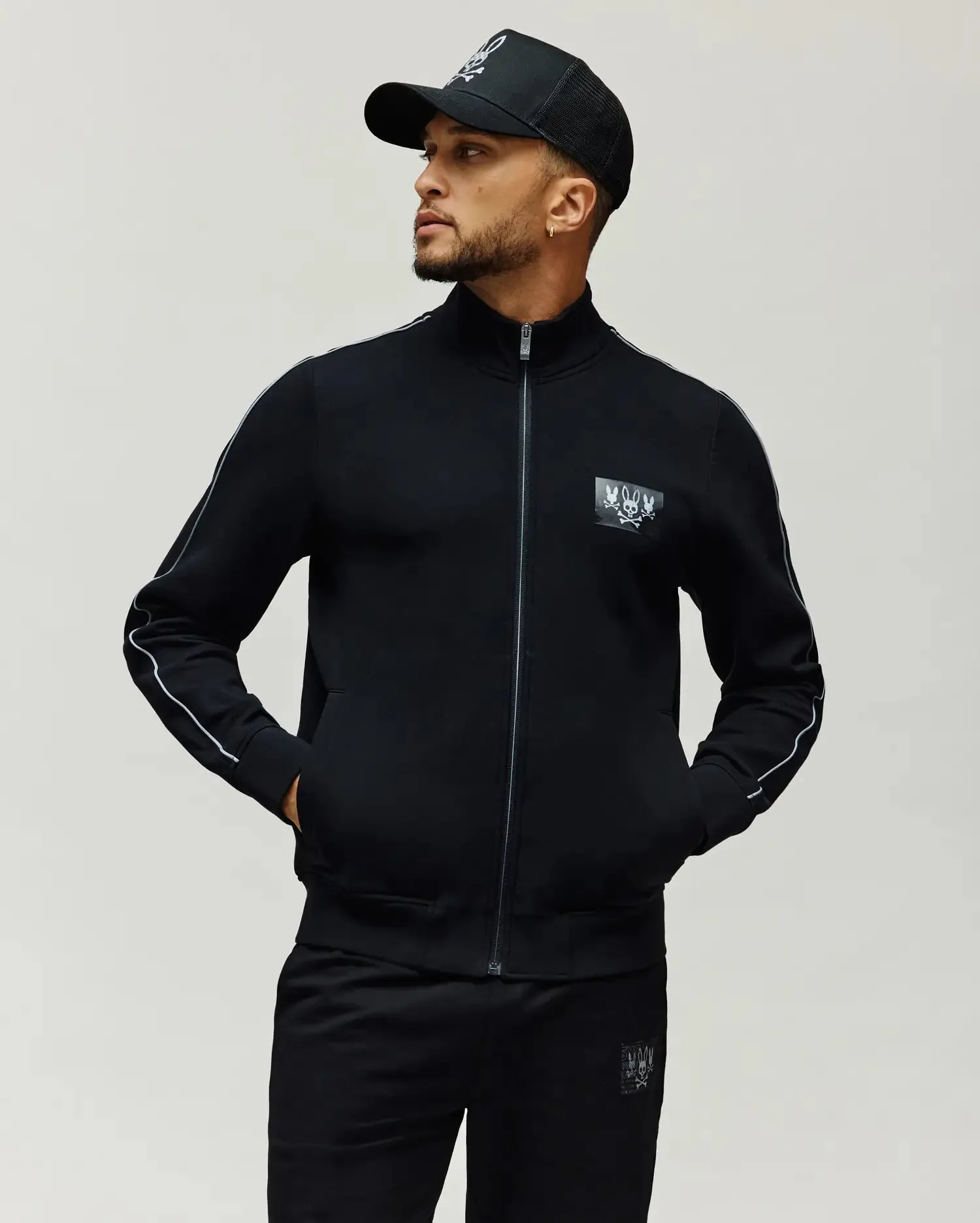 MENS JARVIS HOLOGRAM TRACK BOMBER - MT0500128 sold by Psycho Bunny product image thumbnail 3