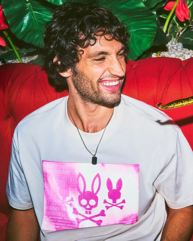 MENS JARVIS OVERSIZED FIT GRAPHIC TEE - MT0200332 sold by Psycho Bunny