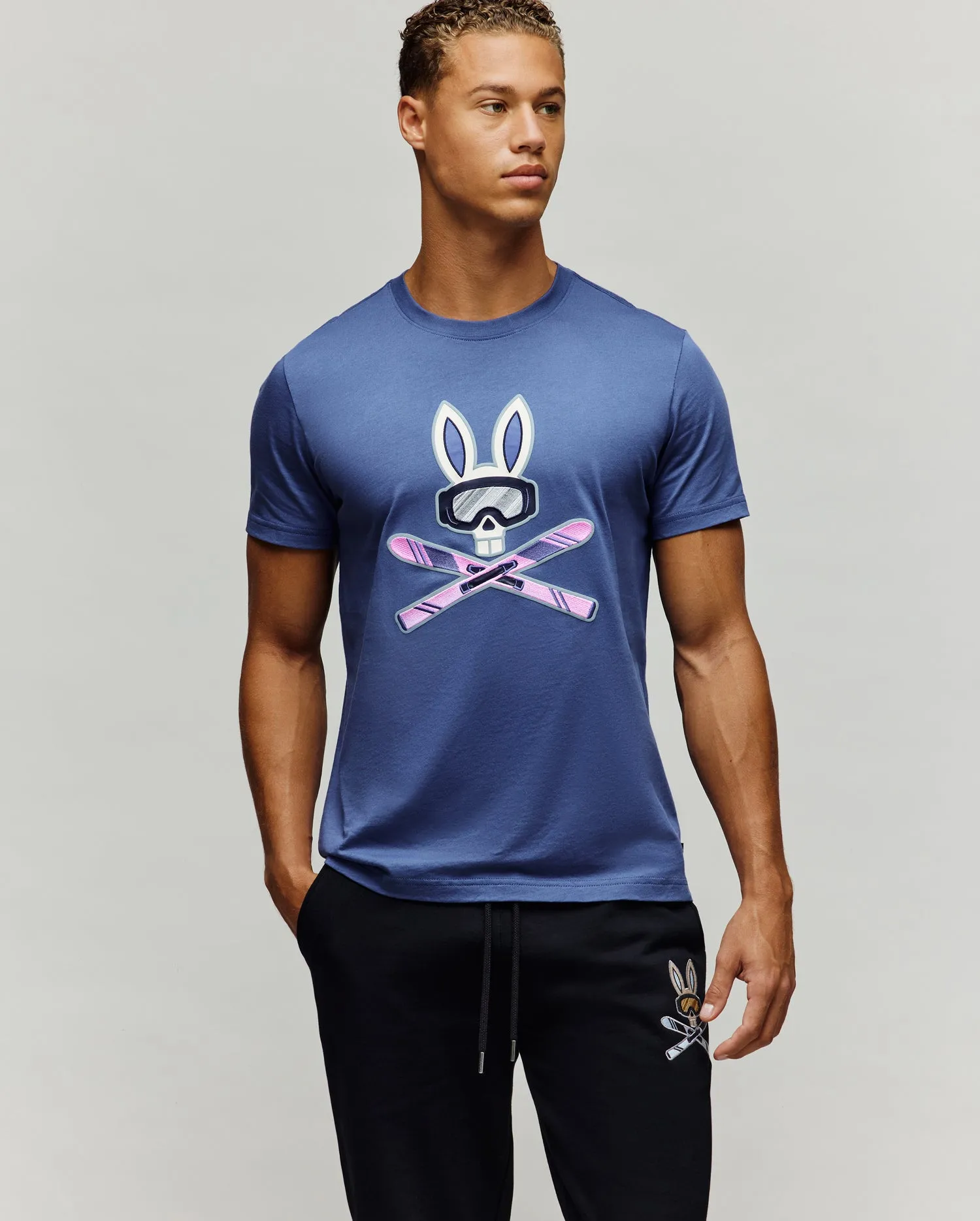 MENS INDIGO BUNNY GRAPHIC TEE - MT0200148 sold by Psycho Bunny product image thumbnail 2
