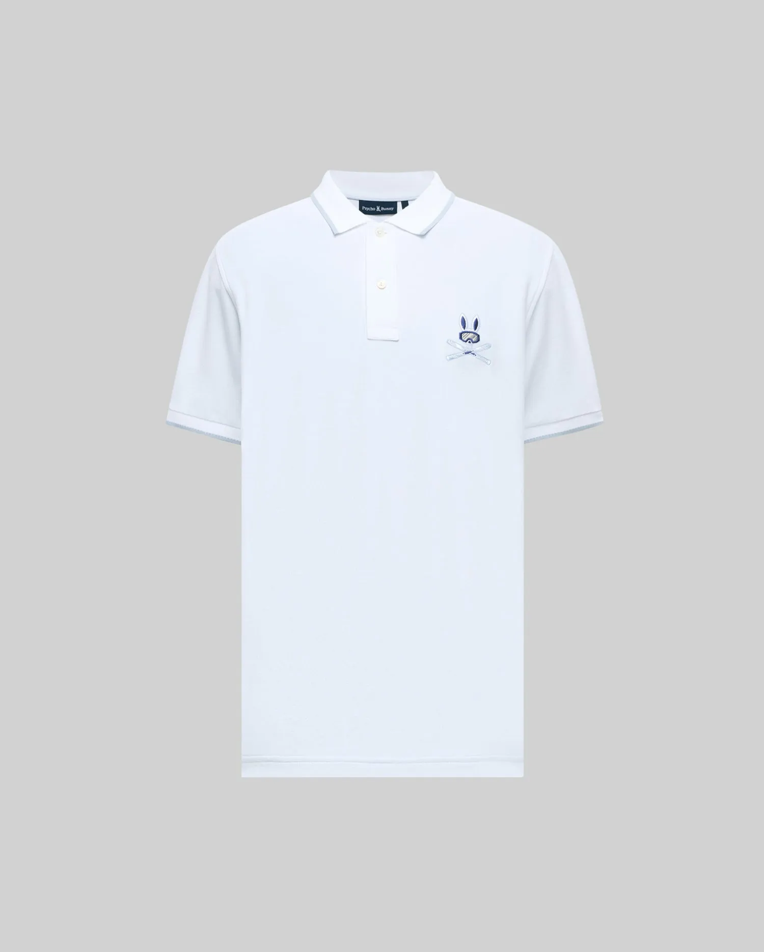 MENS INDIGO BUNNY PIQUE POLO - MT0100074 sold by Psycho Bunny