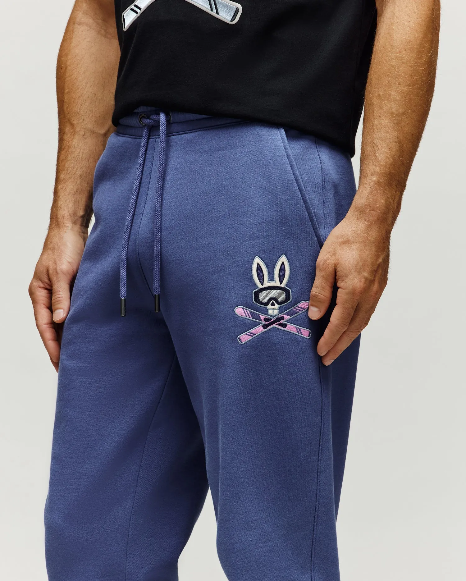 MENS INDIGO SKI BUNNY SWEATPANT - MB0800038 sold by Psycho Bunny product image thumbnail 2