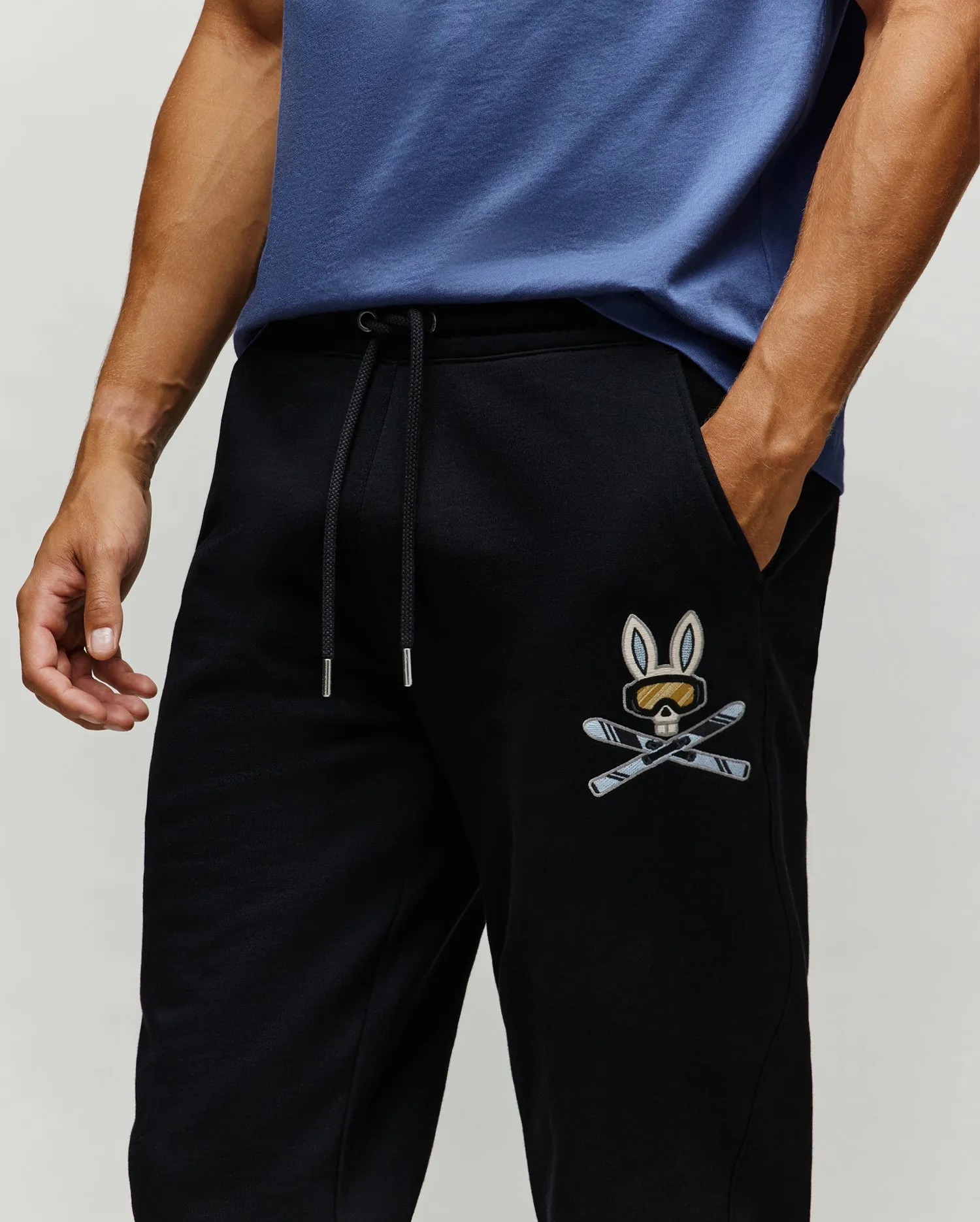 MENS INDIGO SKI BUNNY SWEATPANT - MB0800038 sold by Psycho Bunny product image thumbnail 3