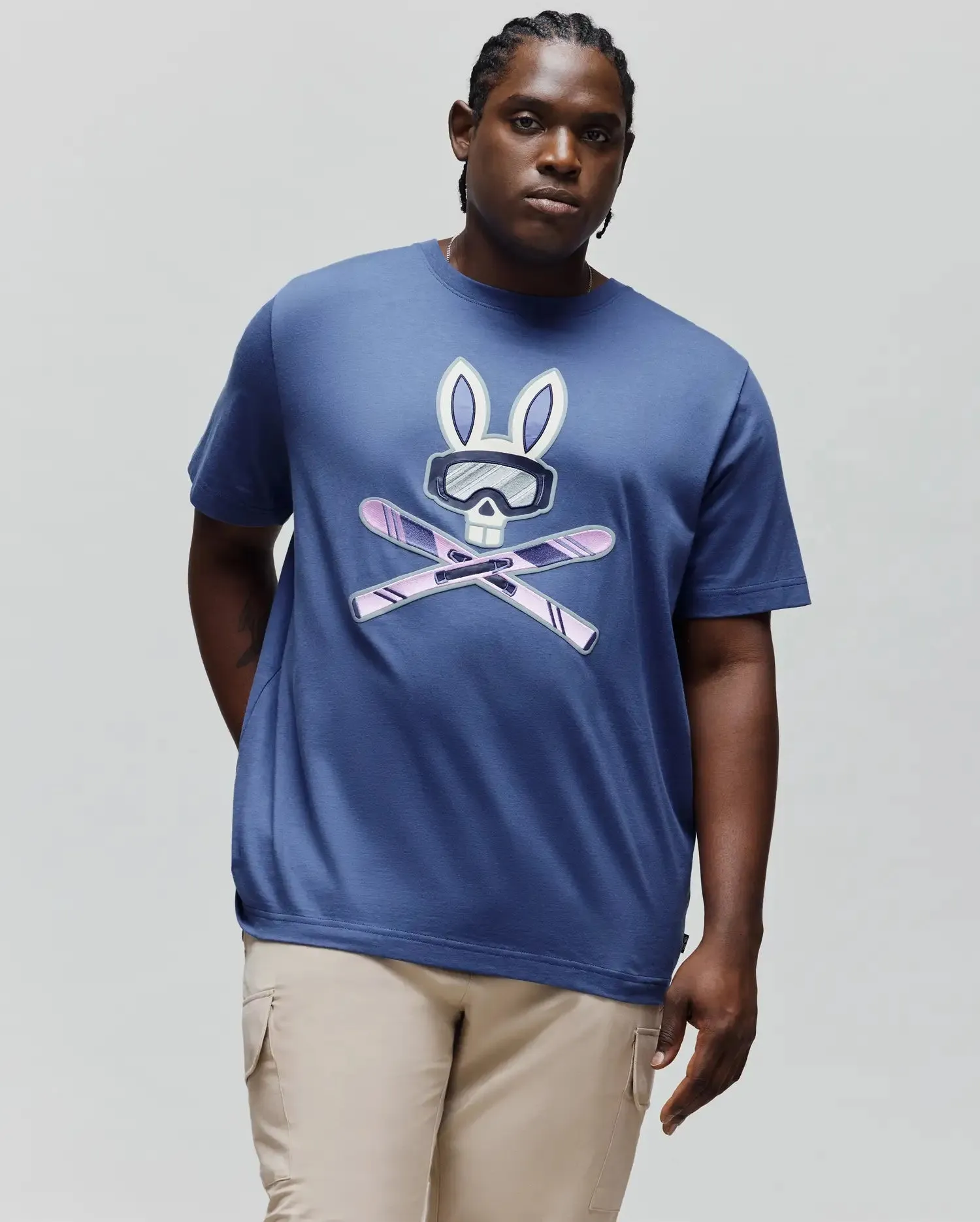 MENS BIG AND TALL INDIGO BUNNY GRAPHIC TEE - BT0200028 sold by Psycho Bunny product image thumbnail 2