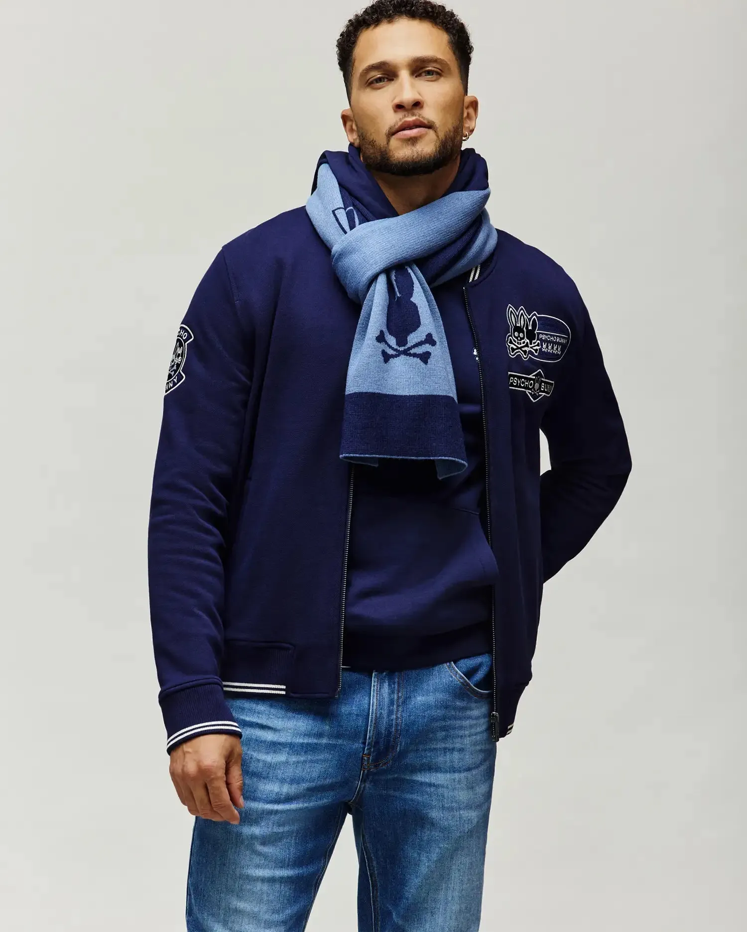 MENS DARIAN SQUARE LOGO SCARF - MO2500015 sold by Psycho Bunny product image thumbnail 2