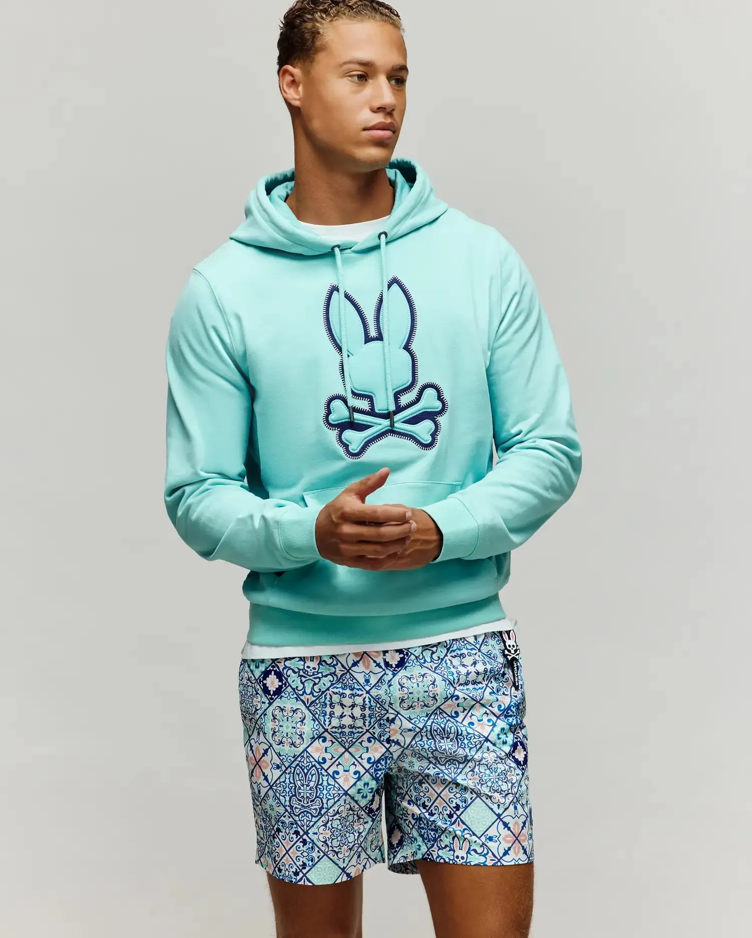 MENS GAGE PATCH HOODIE - MT0500089 sold by Psycho Bunny