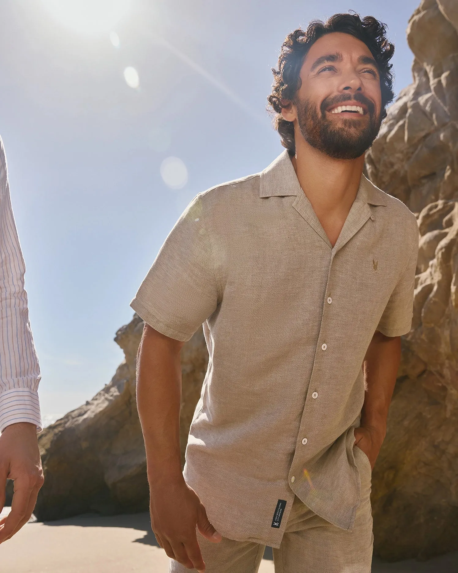 MENS WINDCREST LINEN BLEND SHORT SLEEVE SHIRT - B6Q148C200 sold by Psycho Bunny product image thumbnail 4