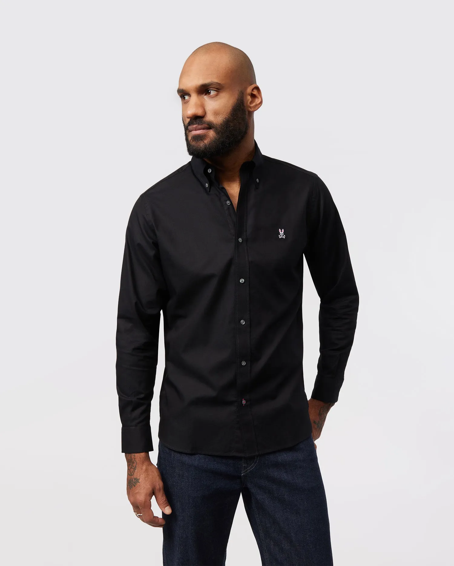 MENS CLASSIC OXFORD LONG SLEEVE SHIRT - B6C655X1PC sold by Psycho Bunny product image thumbnail 2