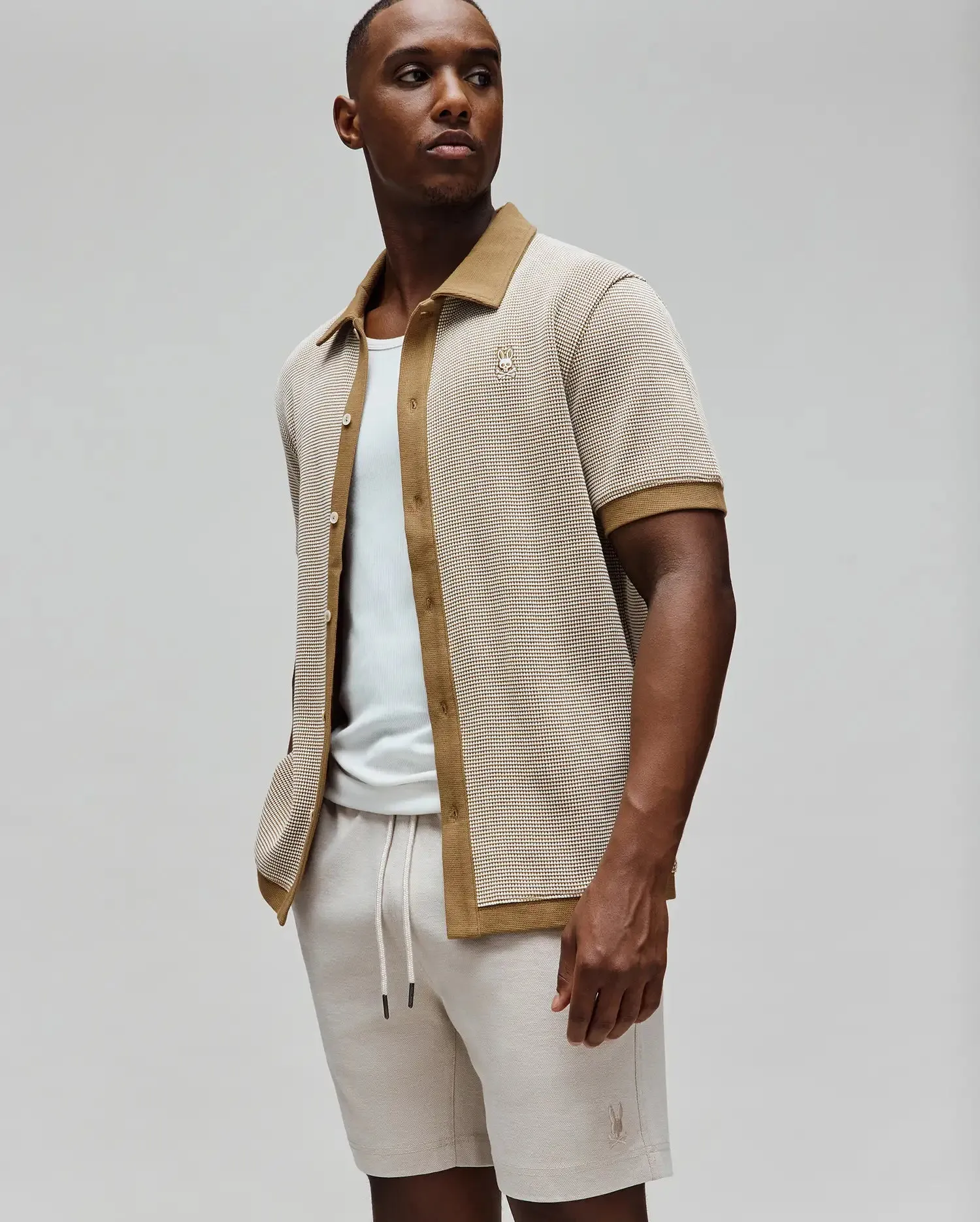 MENS MAXTON WAFFLE SHIRT - MT0300165 sold by Psycho Bunny