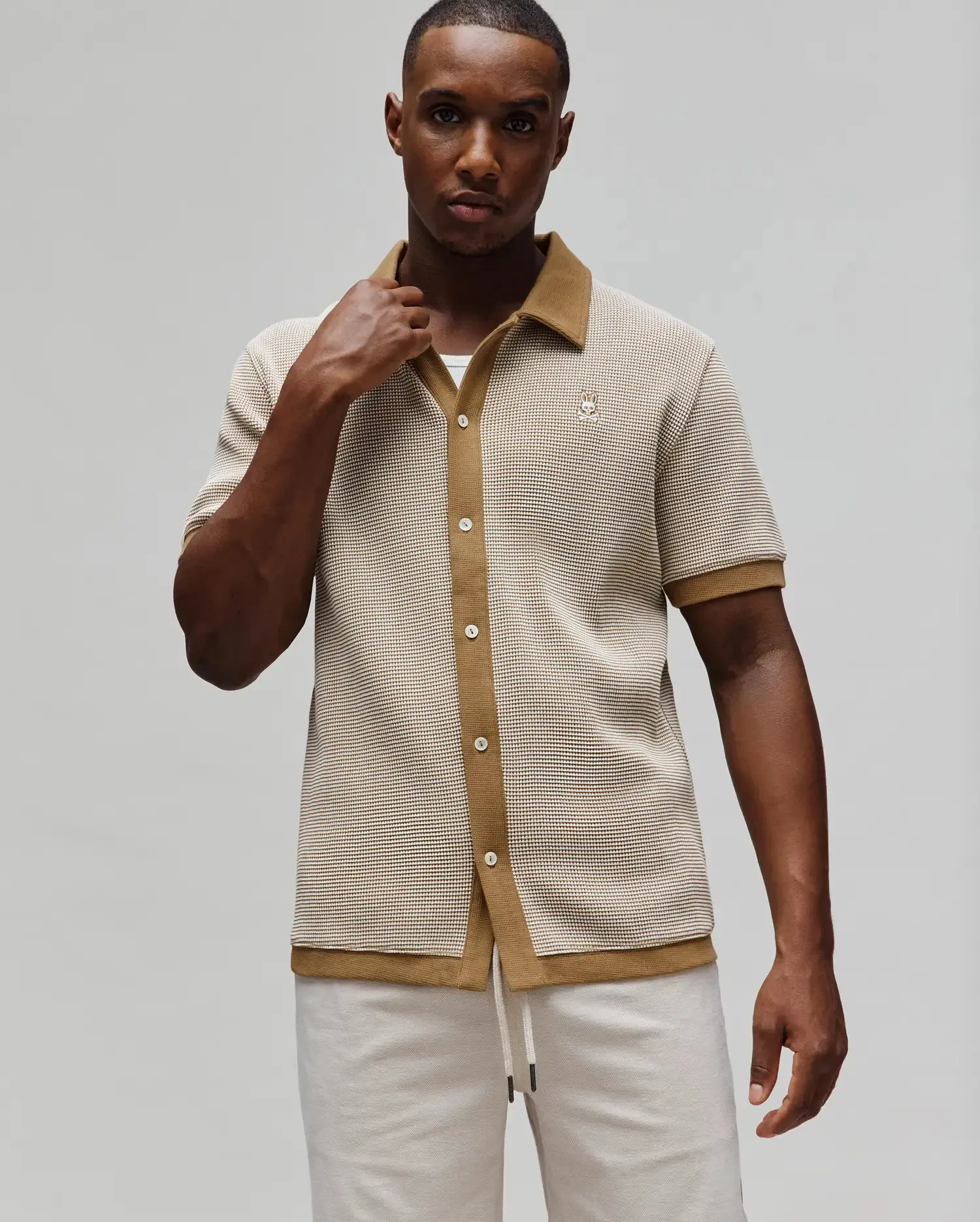 MENS MAXTON WAFFLE SHIRT - MT0300165 sold by Psycho Bunny product image thumbnail 3