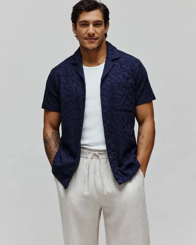 MENS JOSH JACQUARD SHIRT - MT0300071 sold by Psycho Bunny