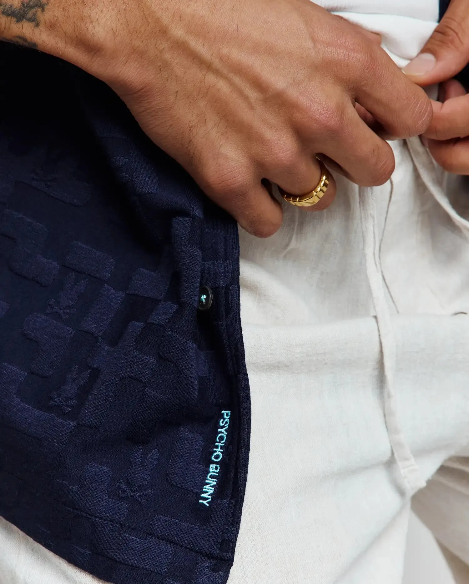 MENS JOSH JACQUARD SHIRT - MT0300071 sold by Psycho Bunny product image thumbnail 3