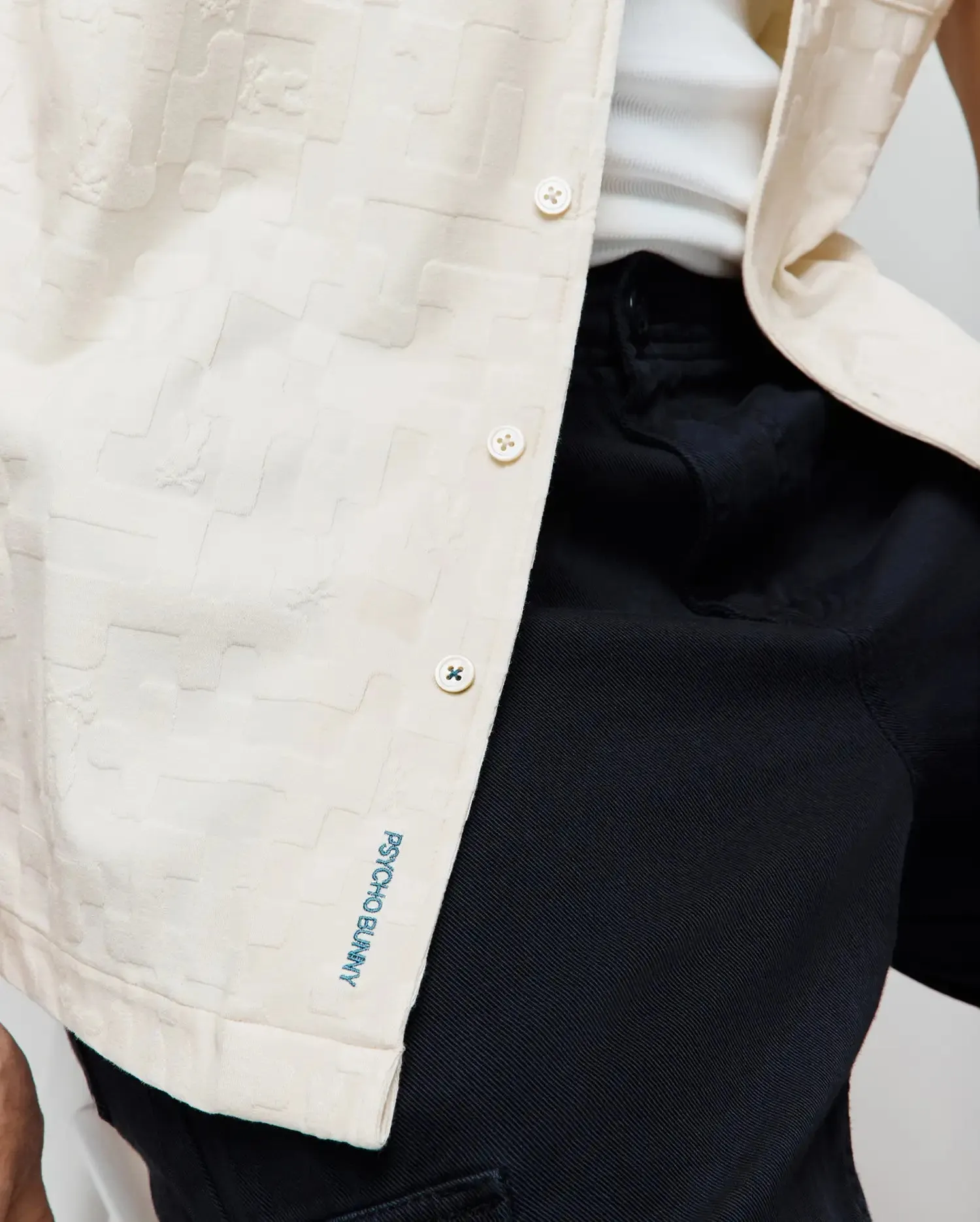 MENS JOSH JACQUARD SHIRT - MT0300071 sold by Psycho Bunny product image thumbnail 3