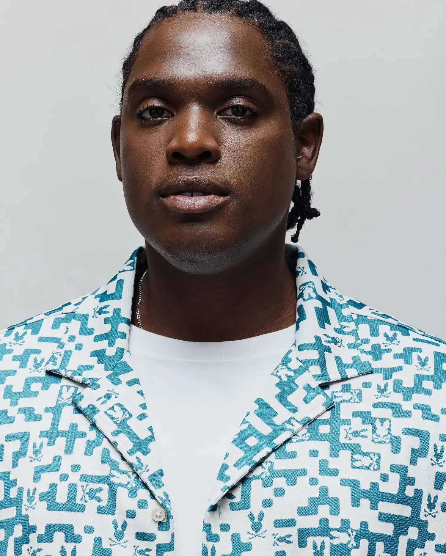 MENS BIG AND TALL JOSH JACQUARD SHIRT - BT0300004 sold by Psycho Bunny product image thumbnail 3