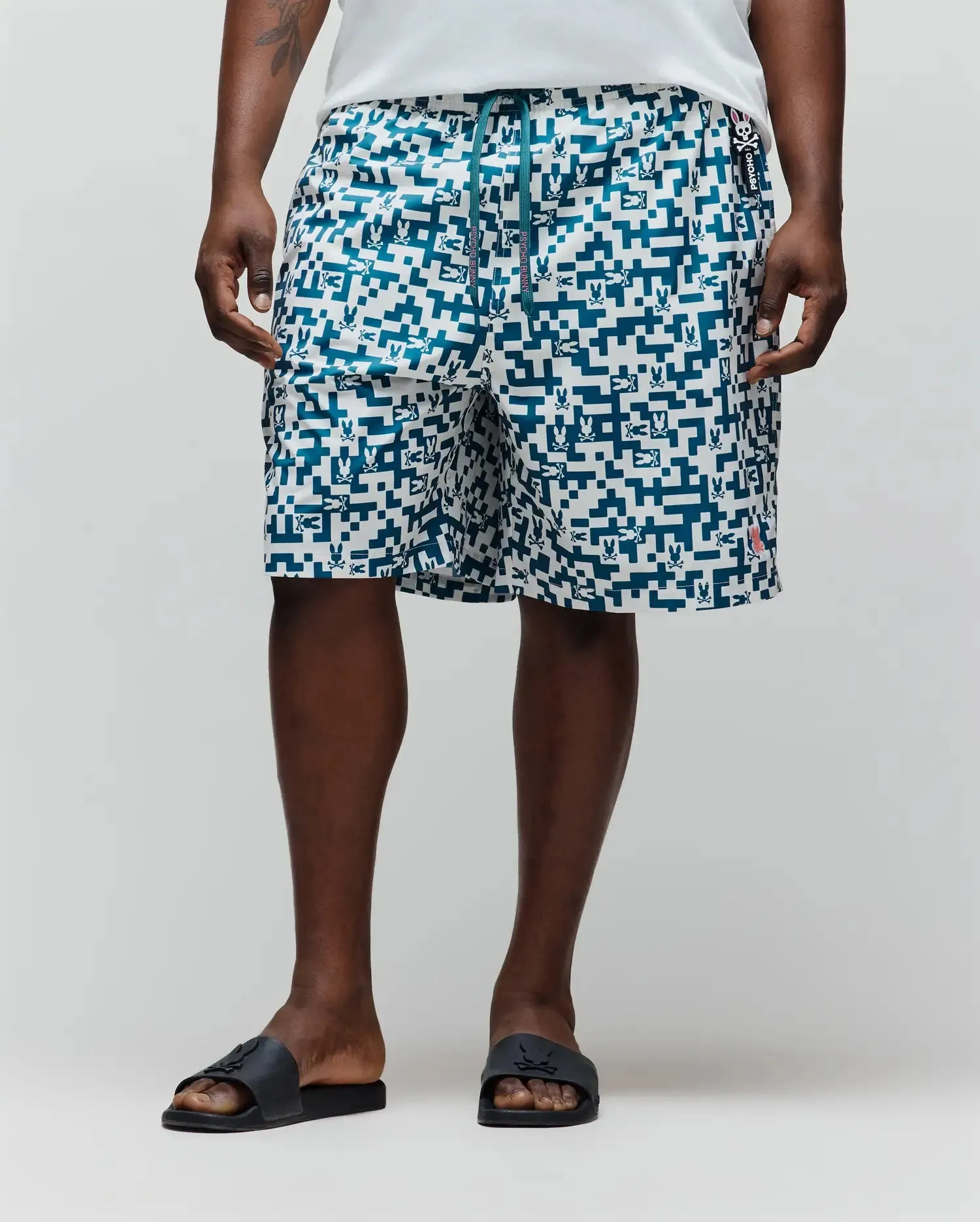 MENS BIG AND TALL JOSH ALL OVER BUNNY SWIM TRUNK - BB1000010 sold by Psycho Bunny