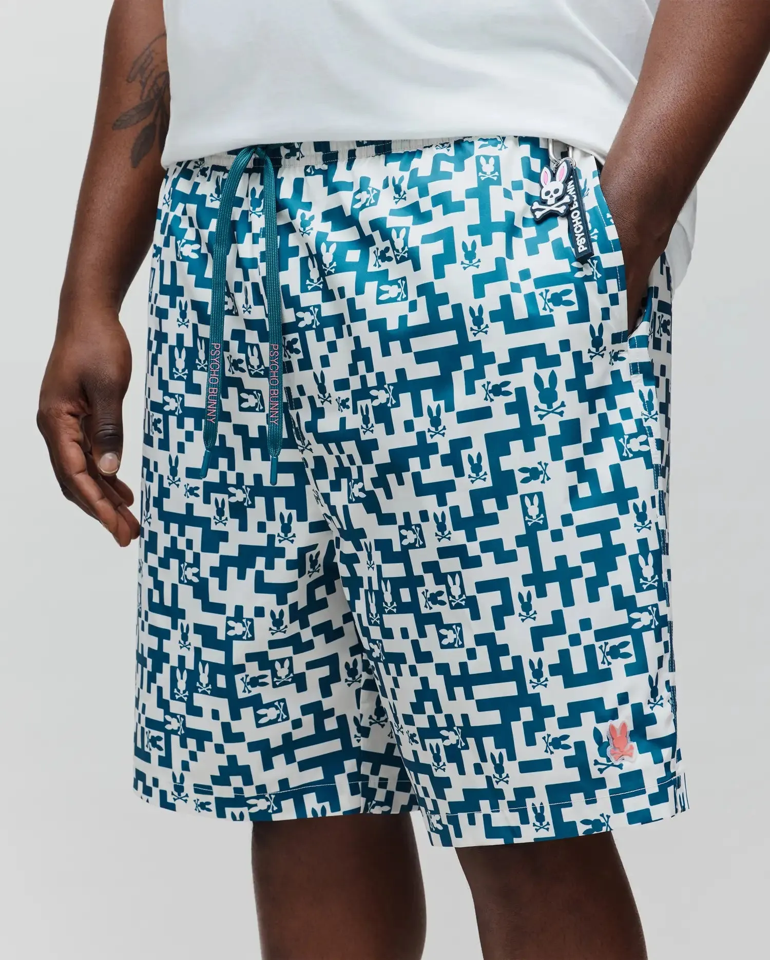 MENS BIG AND TALL JOSH ALL OVER BUNNY SWIM TRUNK - BB1000010 sold by Psycho Bunny product image thumbnail 2