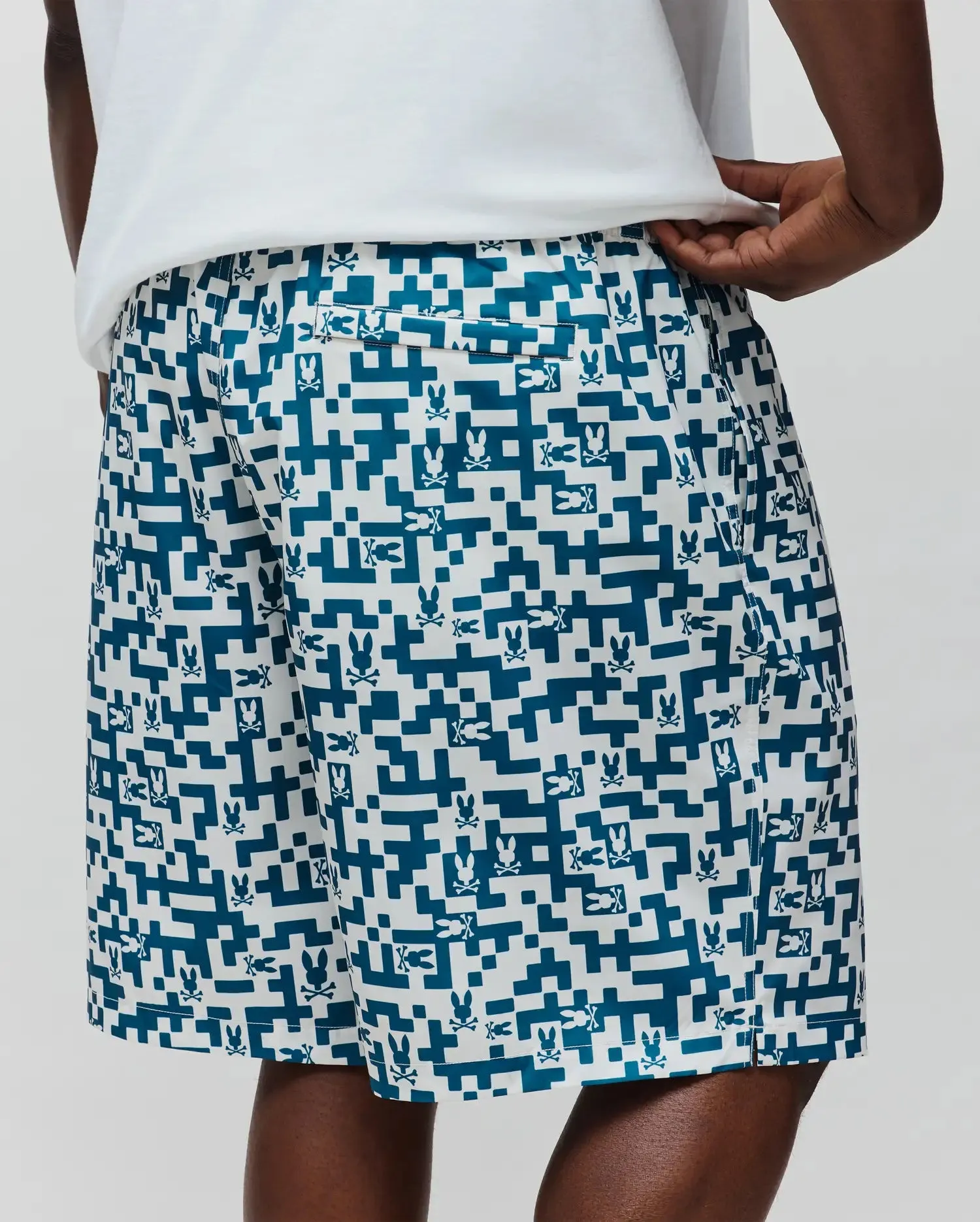 MENS BIG AND TALL JOSH ALL OVER BUNNY SWIM TRUNK - BB1000010 sold by Psycho Bunny product image thumbnail 3