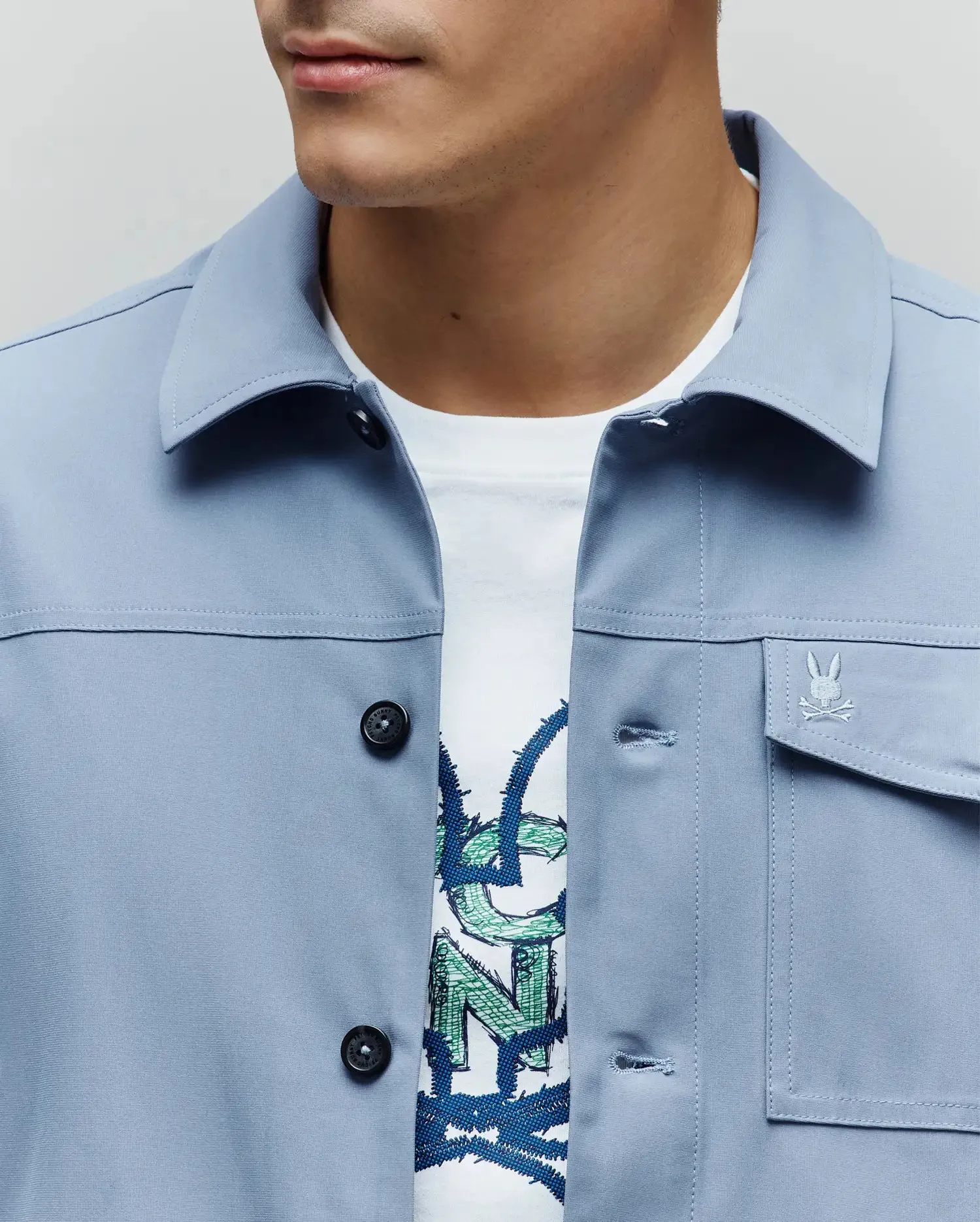 MENS MAVERICK OVERSHIRT - MT0300076 sold by Psycho Bunny product image thumbnail 2