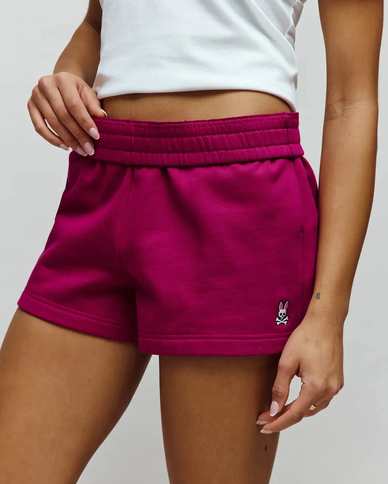 WOMENS OLIVIA FLEECE SHORT - WB0900003 sold by Psycho Bunny product image thumbnail 3