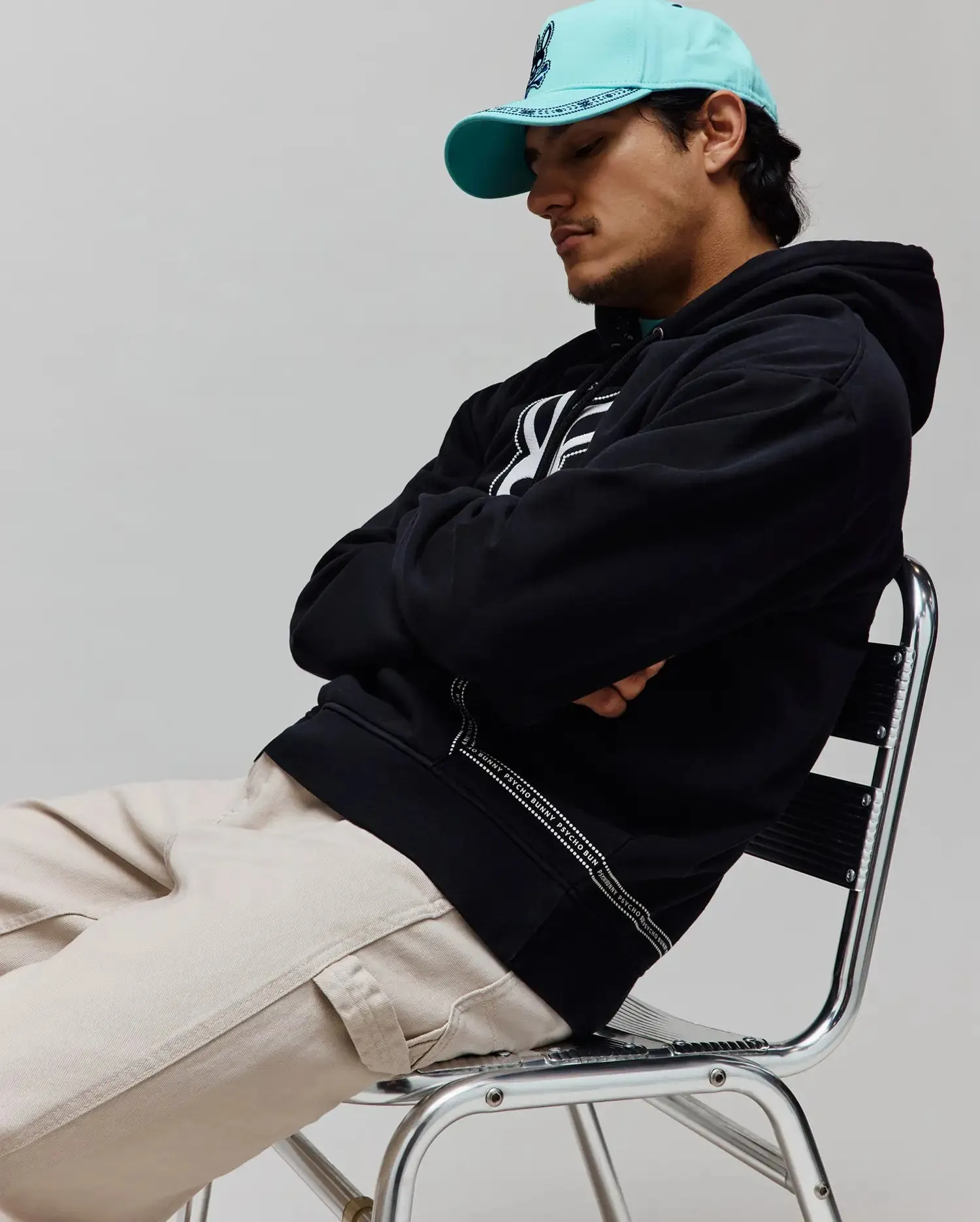 MENS LUKE PAISLEY OVERSIZED HOODIE - MT0500125 sold by Psycho Bunny product image thumbnail 4