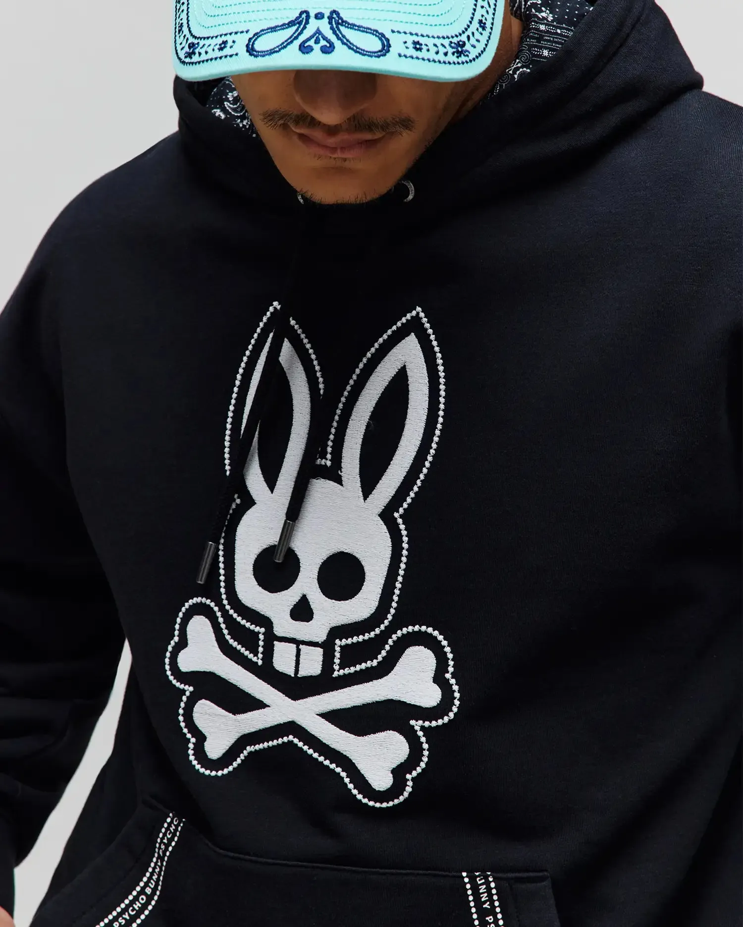 MENS LUKE PAISLEY OVERSIZED HOODIE - MT0500125 sold by Psycho Bunny product image thumbnail 2