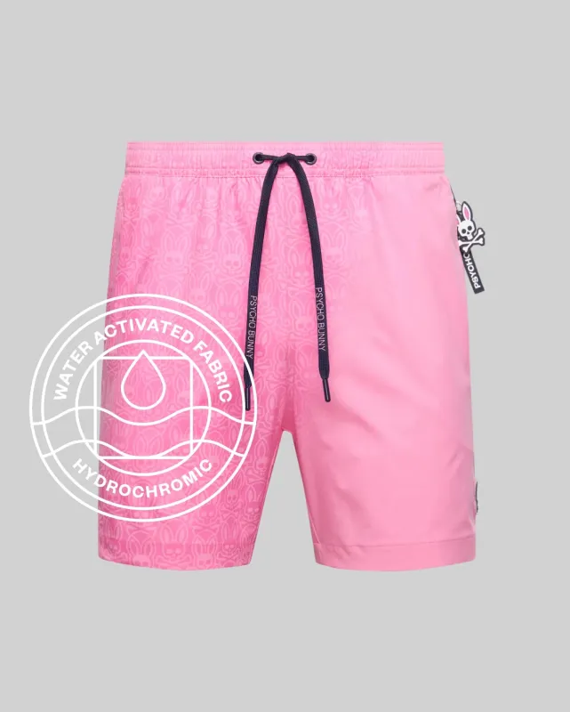 MENS SAMOS HYDROCHROMIC PRINTED SWIM TRUNK 6" - B6W453F200 made by Psycho Bunny