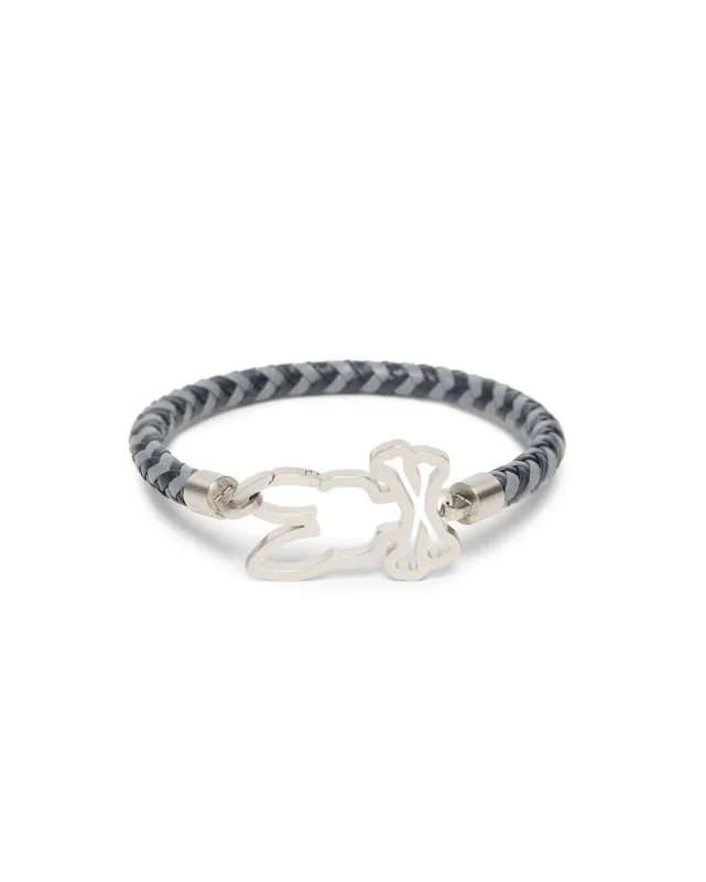 MEN'S BRAIDED LEATHER BRACELET - MO1700061 made by Psycho Bunny