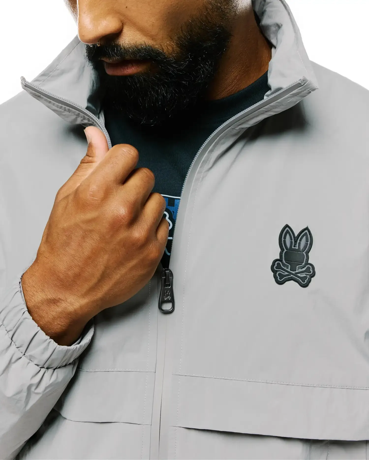 MENS JAVIER NYLON WINDBREAKER JACKET - MO1100087 sold by Psycho Bunny product image thumbnail 2