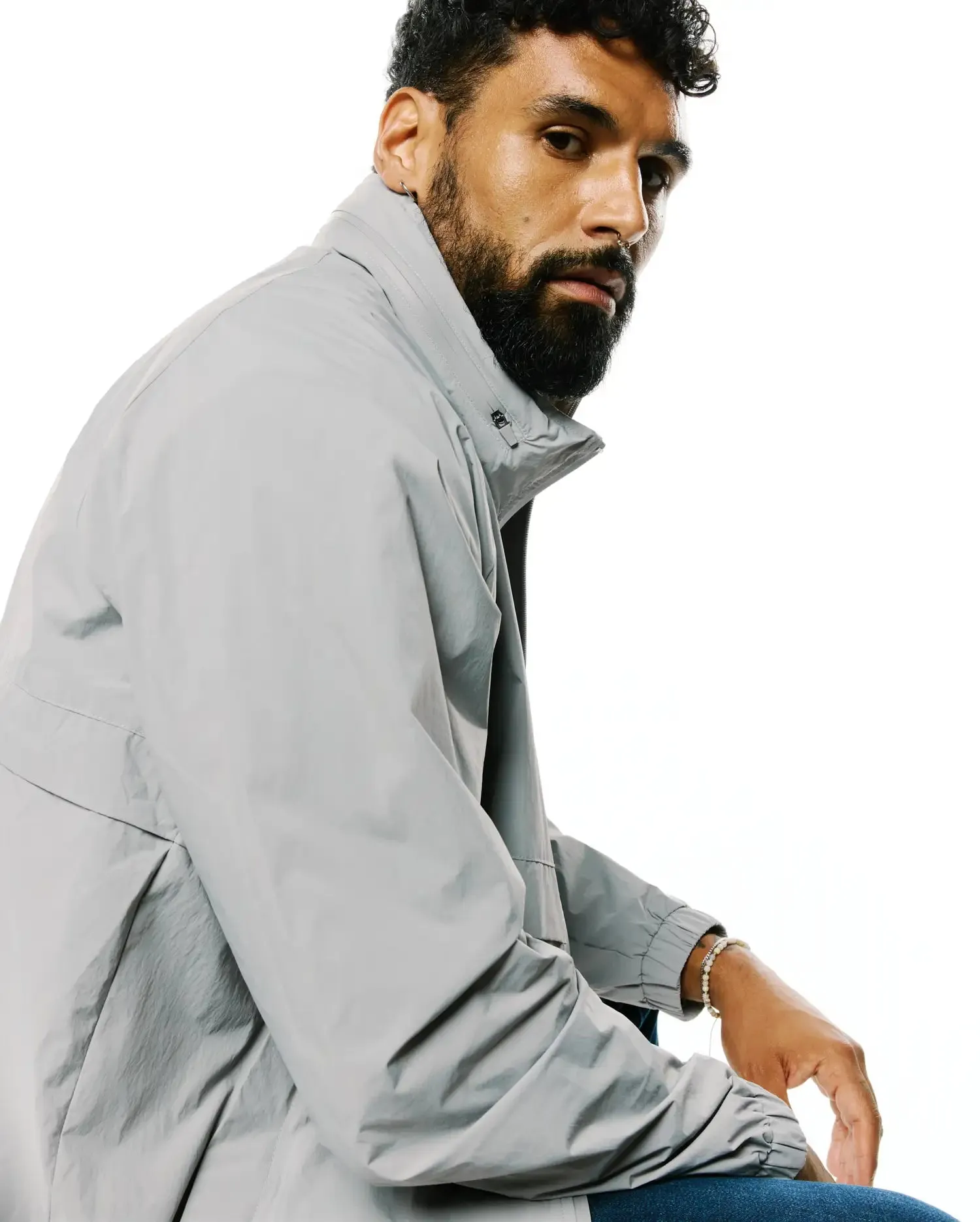 MENS JAVIER NYLON WINDBREAKER JACKET - MO1100087 sold by Psycho Bunny product image thumbnail 3